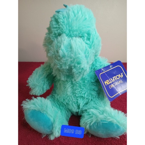 NEW Kellytoy Large Green Dinosaur Plush Lovey Soft Shaggy - Picture 1 of 5